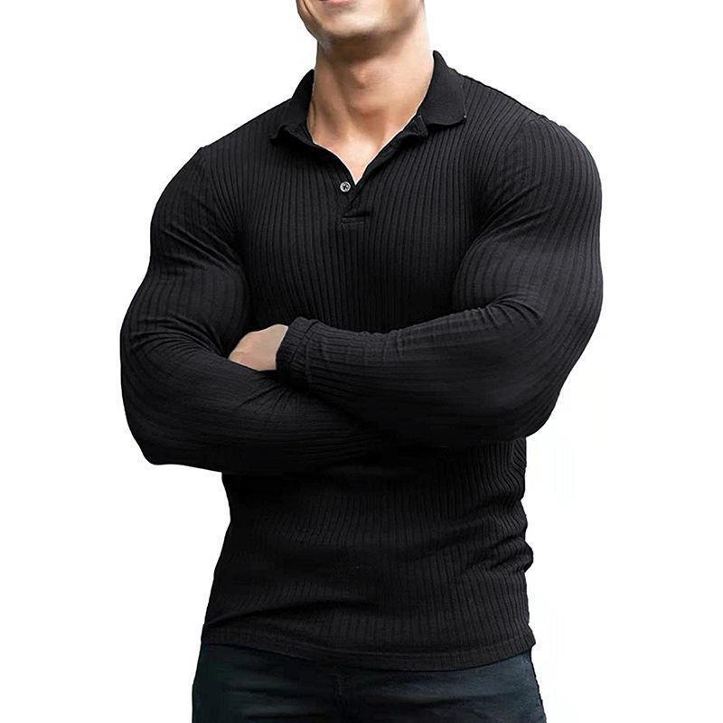 Men's New Fitness T-shirt Long Sleeve Casual Sports Fit