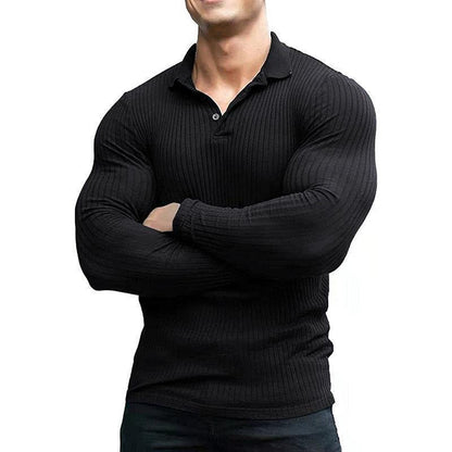 Men's New Fitness T-shirt Long Sleeve Casual Sports Fit