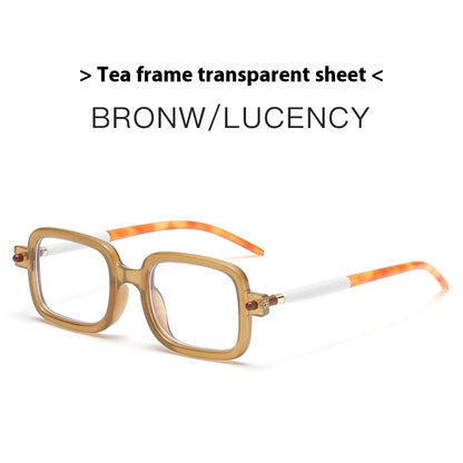 Retro Künstlerische Quadratische Sonnenbrille Damen