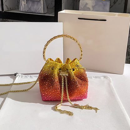 Drawstring Rhinestone Women's Bag