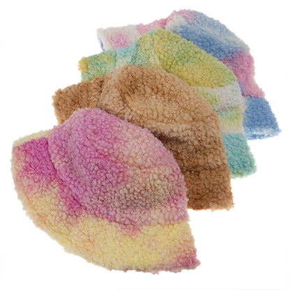 Verdickender, warmer und süßer Batik-Eimerhut für Herbst und Winter