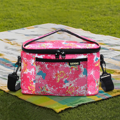 Tragbare, isolierte Lunchtasche aus Oxford-Stoff