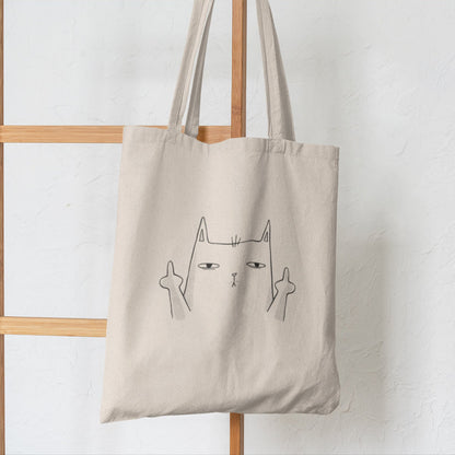 Bolsa de lona con estampado de mariposa y hongo