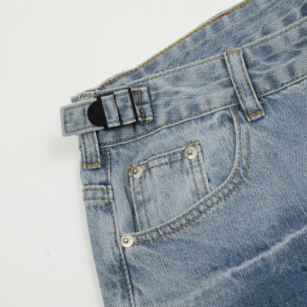 Fashion Gradient Denim Straight - leg Pants Men - BAGMODA