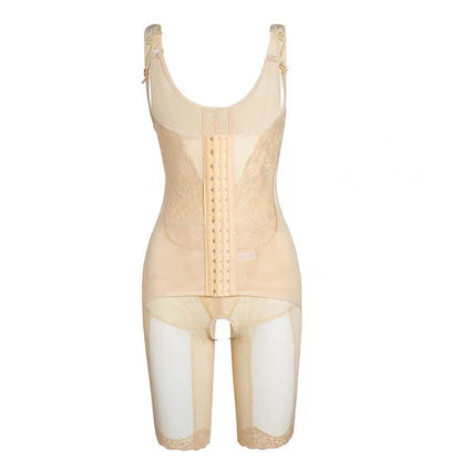Bodysuit mit geknöpftem Korsett, einteilige Shapewear