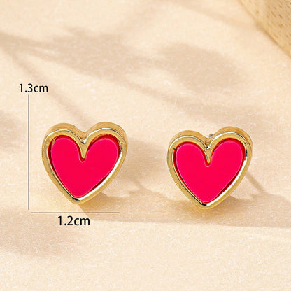 Pendientes de botón para mujer del festival Love de Daily Commuter