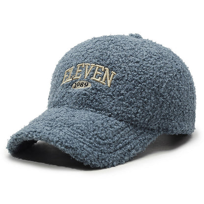 Winter-Baseballkappe aus dickem Lammfell