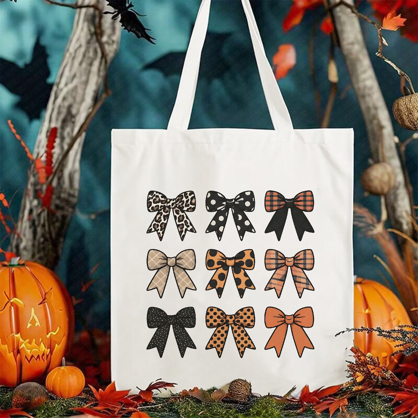 Halloween Printed Canvas Bag Shoulder Bag
