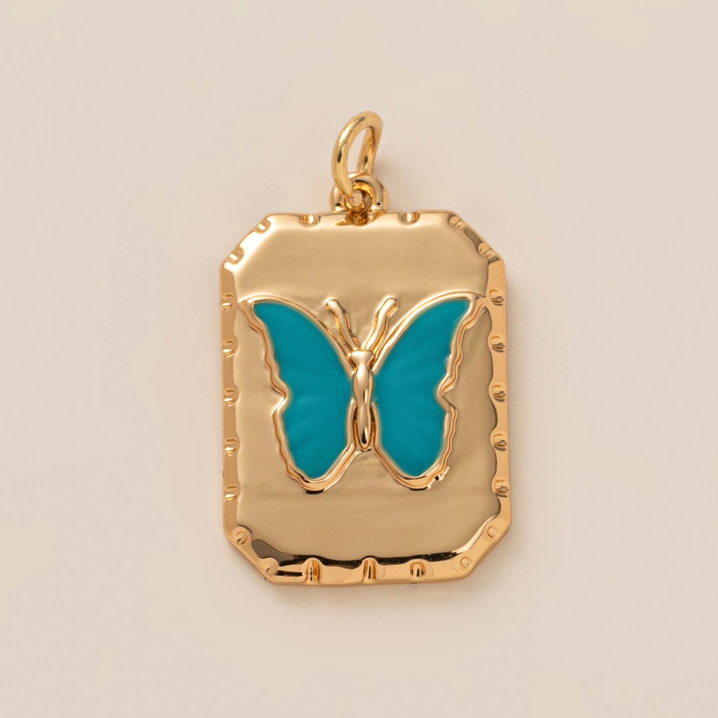 Food Rose Cherry Love Weather Cross Rectangular Pendant