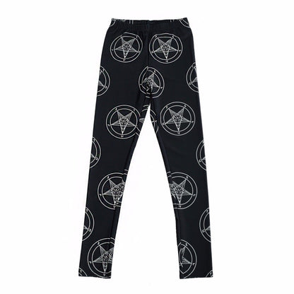 Leggings con estampado digital, medias, nueve pantalones para mujer