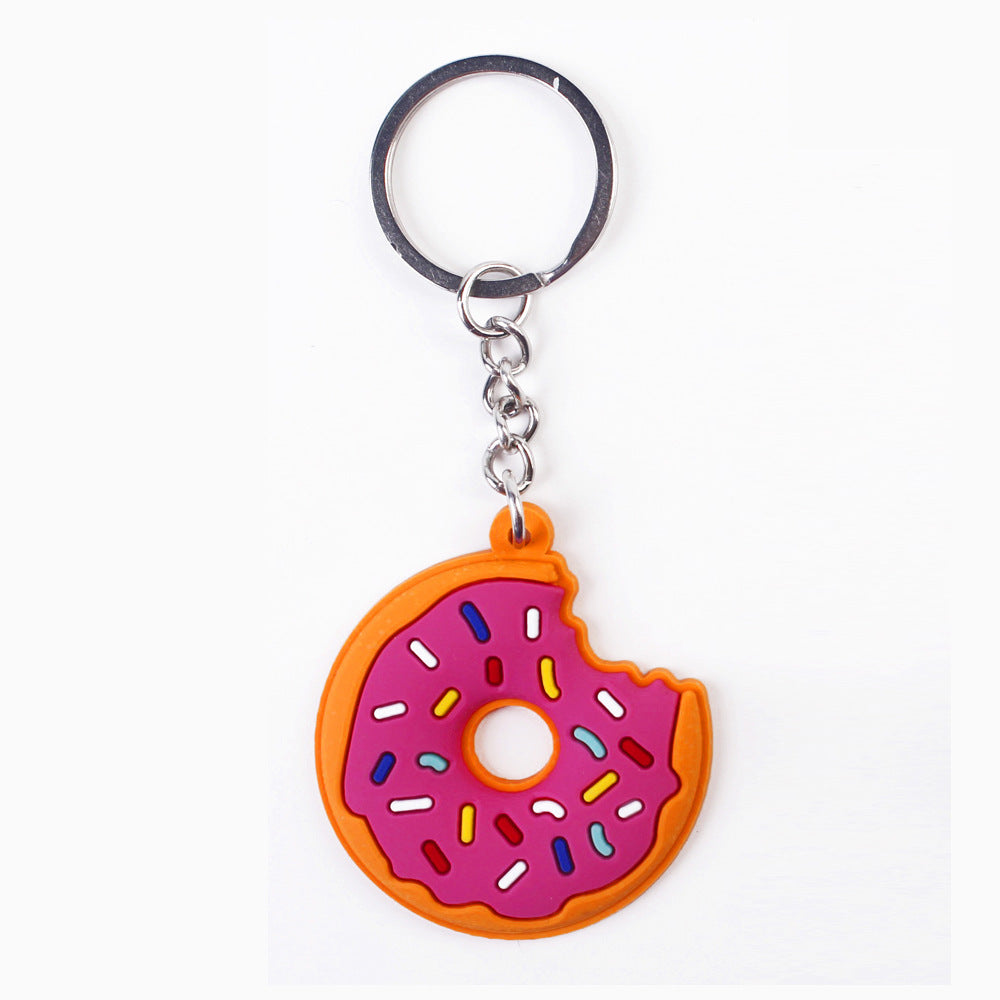 Simple Cartoon Cute Donut PVC Keychain