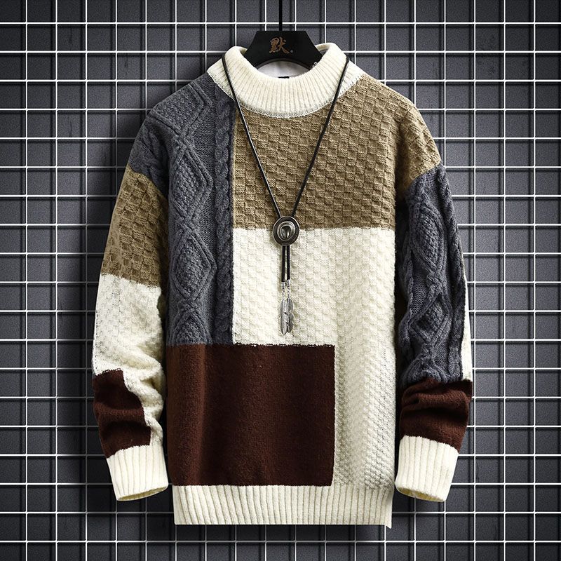 Men's Polyester Warm Sweater In Winter