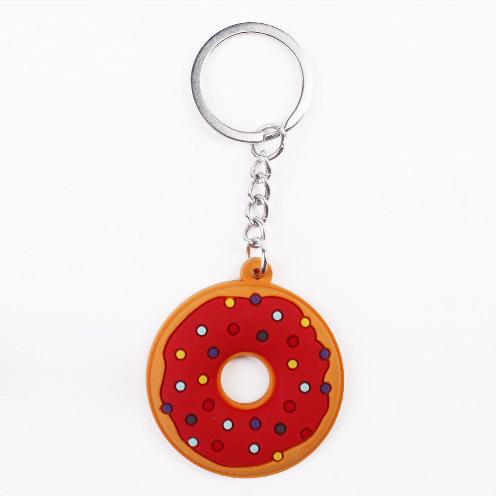 Simple Cartoon Cute Donut PVC Keychain