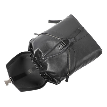 Mochila de cuero negra