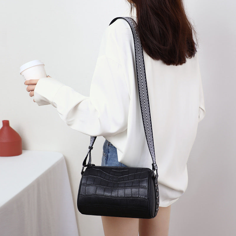 Casual Leather Crossbody Bag