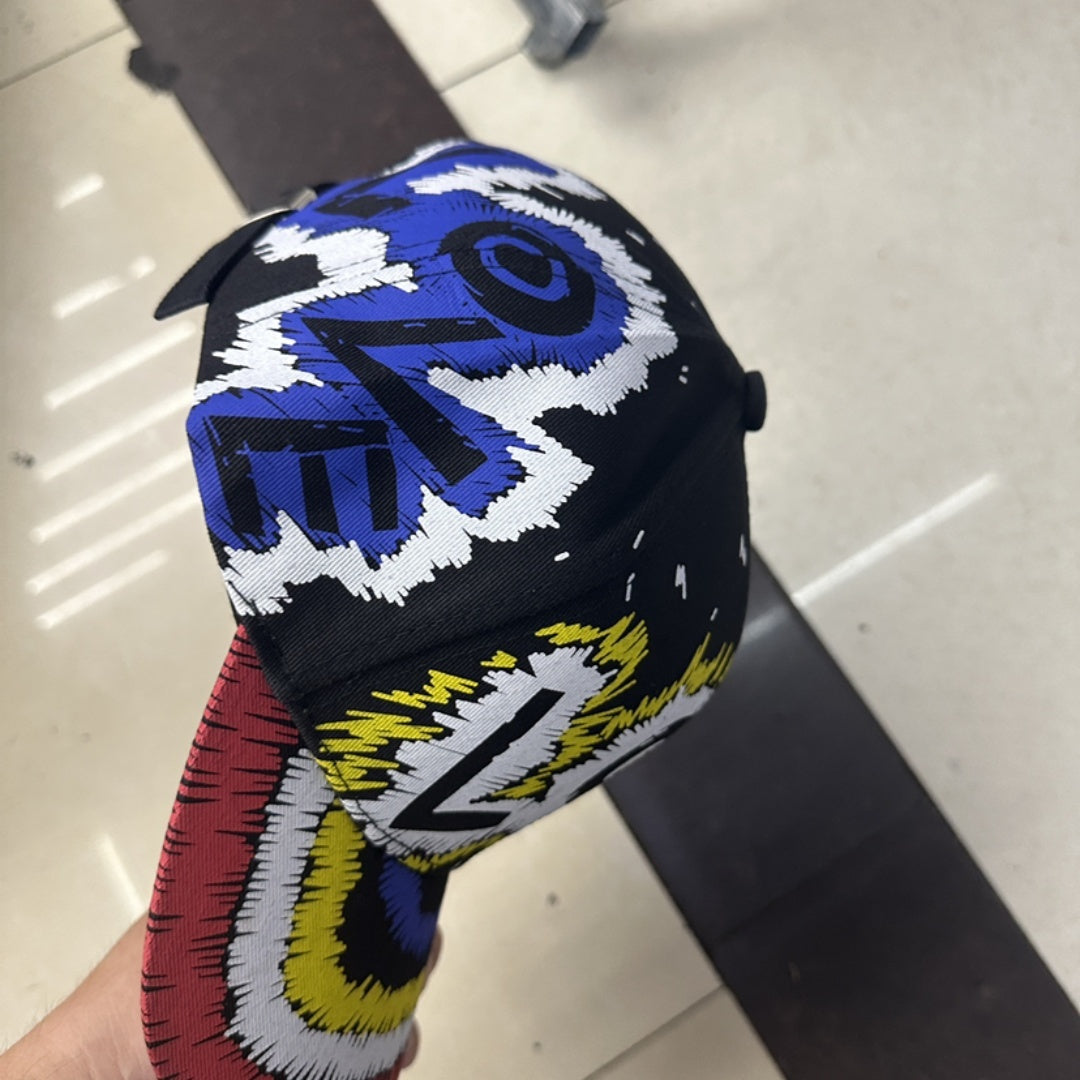 Graffiti Letter Cotton Sports Breathable Baseball Cap
