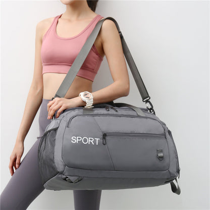 Gepäcktaschen für Frauen Handtasche Oxford Herren Fitness Gym Umhängetasche Wasserdichter Sport Reiserucksack mit Schuhfach
