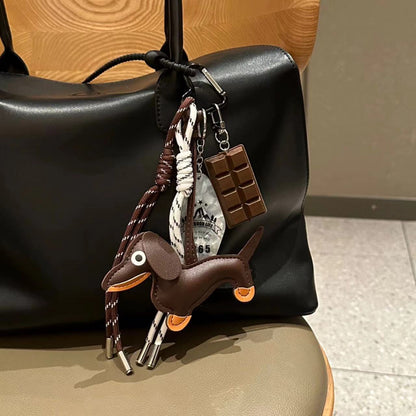 Handtaschenanhänger Dackelpuppe Schlüsselanhänger