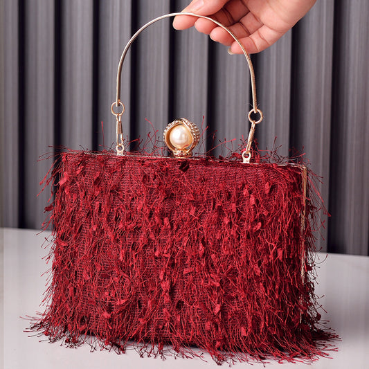 Tassel Party Evening Bag Fashion Luxury Designer Square Bags Crossbody Shoulder Bag Ladies