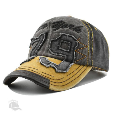 Gorra de béisbol con letras lavadas bordadas para hombre
