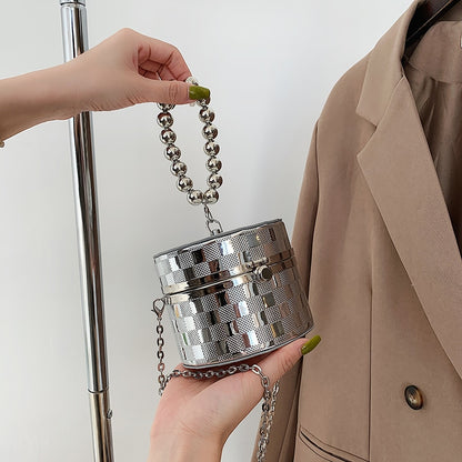 Clutch de fiesta acrílico con diamantes