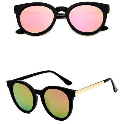 Gafas de sol de ojo de gato rosa para mujer, gafas de sol cuadradas con espejo para mujer, gafas de sol con revestimiento de marca de moda.