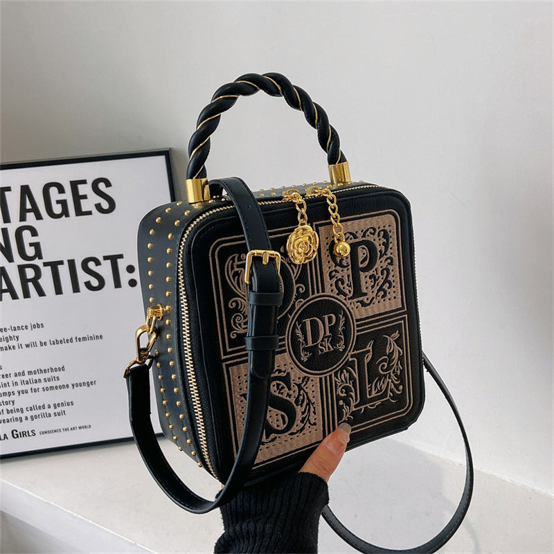 Bag Female Letter Portable Small Square Bag Single Shoulder Crossbody Bag