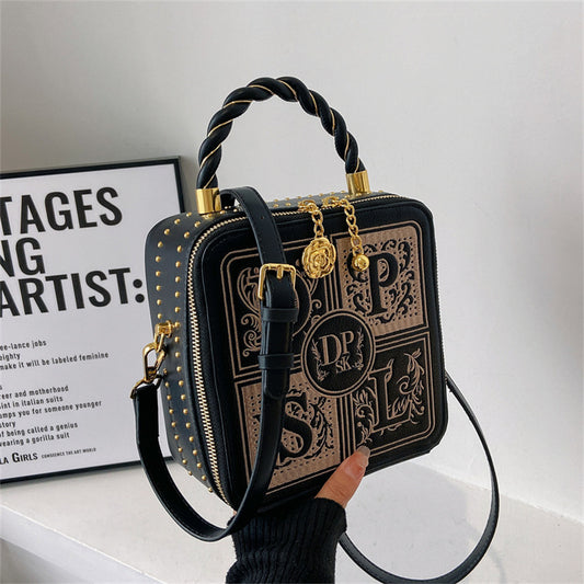 Bag Female Letter Portable Small Square Bag Single Shoulder Crossbody Bag
