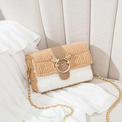 Bolsa de tejido de lana, bolsa tejida a mano, bolsa de tejido propio, bolsa de material de tejido propio