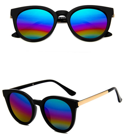 Gafas de sol de ojo de gato rosa para mujer, gafas de sol cuadradas con espejo para mujer, gafas de sol con revestimiento de marca de moda.