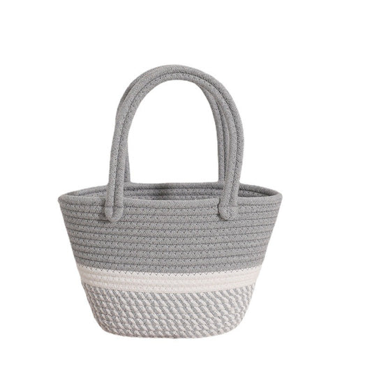 Pink Twist Woven Straw Bag