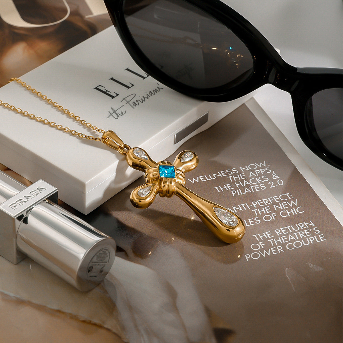 Zircon Titanium Steel Necklace Light Luxury High-grade Jewelry