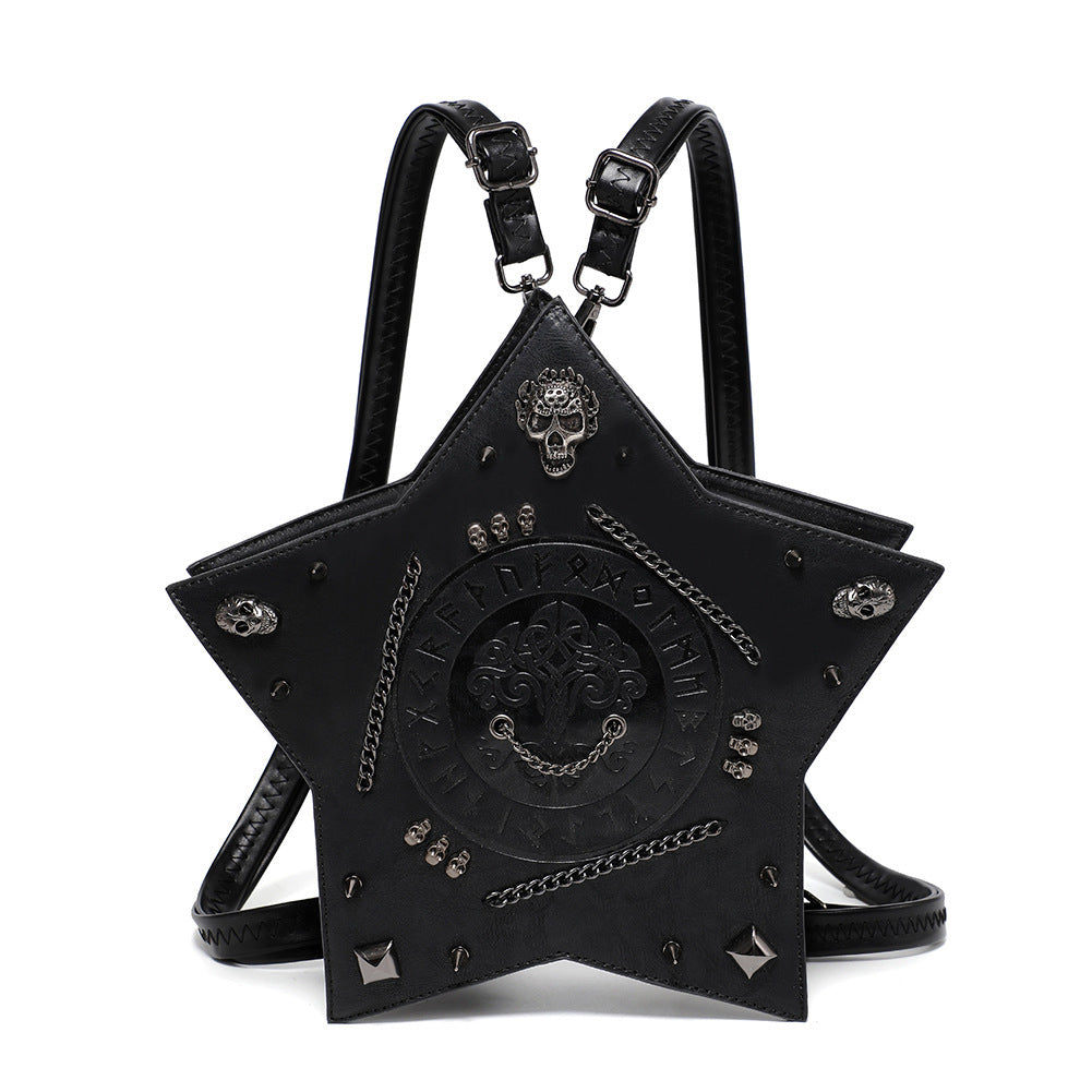 Gothic Embossed Crossbody Backpack