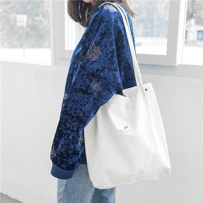 Bolsa de hombro reutilizable ecológica de lona