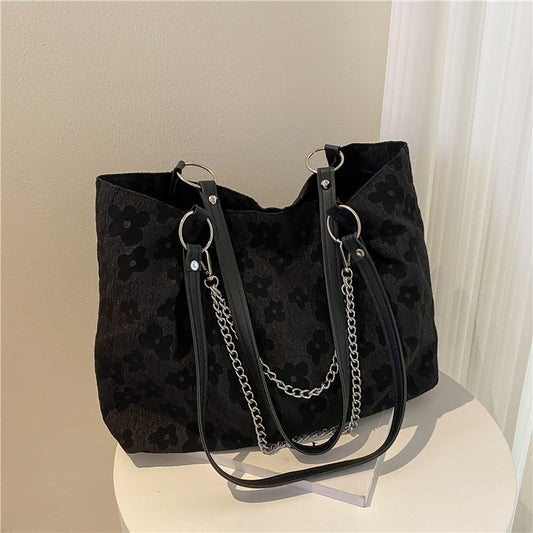 Embossed Chain Tote Bag