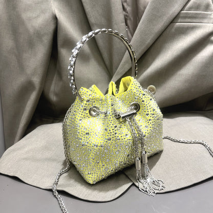 Drawstring Rhinestone Women's Bag