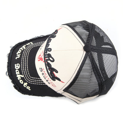 Damen Sommer gewaschene Baseballkappe mit Stierkopf-Stickerei