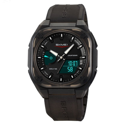 Doppel Einsätze Leuchtende Wasserdichte Multifunktionale Elektronische Uhr Outdoor