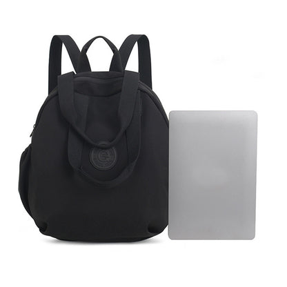 Mochila multifuncional redonda negra