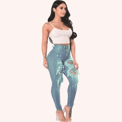Jeans rotos para mujer Pantalones ajustados