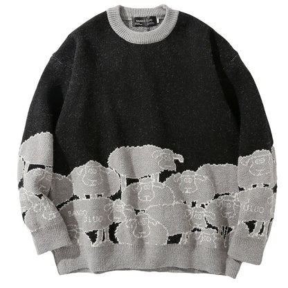 Street Men's  All-match Japanese Retro Sweater