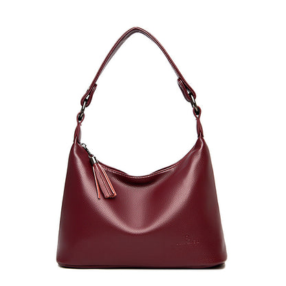 Bolso de hombro de cuero para axila