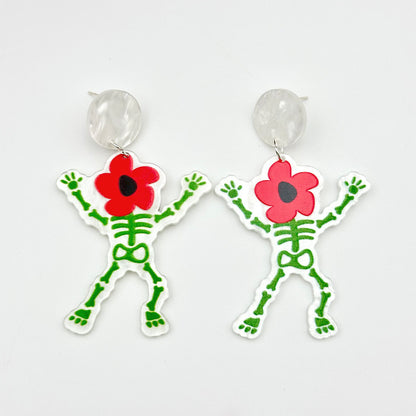 Halloween-Tag-Ornament, bunte Geisteraugen, lustige Acryl-Ohrringe für Frauen