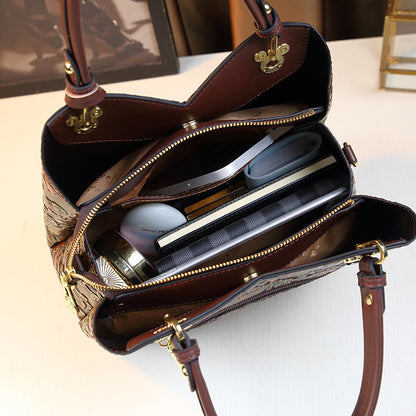 Bolso de lujo retro de gran capacidad para mujer