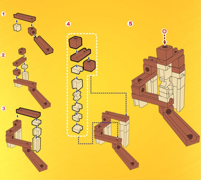 Holzmurmeln Gebäude Run Maze Ball Blöcke Achterbahn Stil Bau Pädagogisches Spielzeug Für Kinder Kinder Geschenke