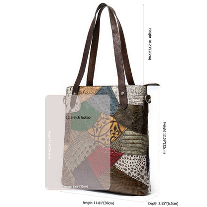 Bolso bandolera de piel auténtica para ordenador