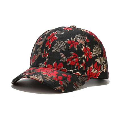 Gold Line Sonnenschutz Baseball Cap Neue florale Entenzunge