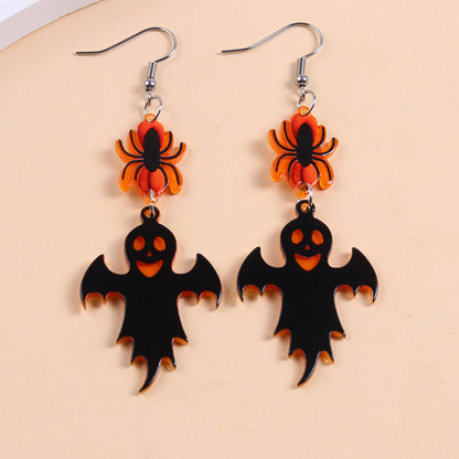 Europäische und amerikanische Halloween-Serie Acryl-Ohrringe Farbe