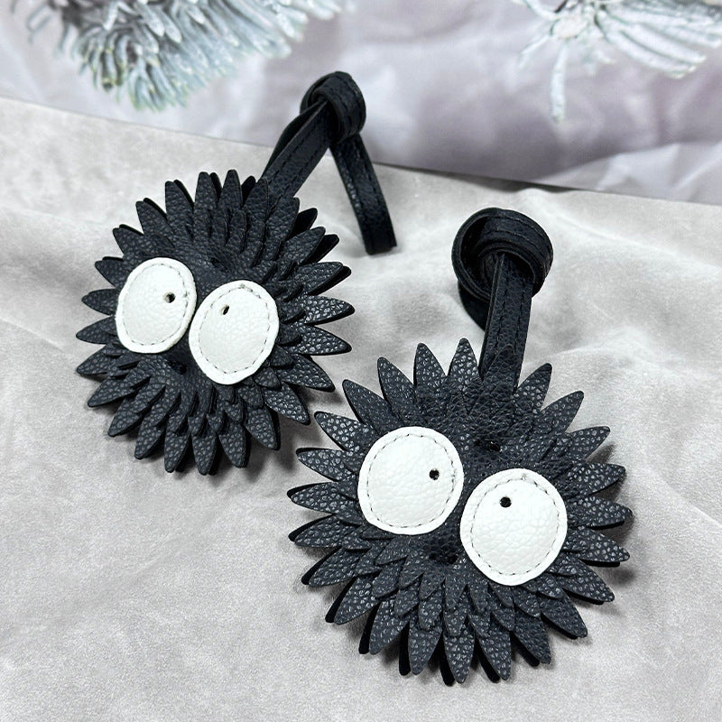 Black Briquette Pendant Funny Cute Rope Pendant Lanyard