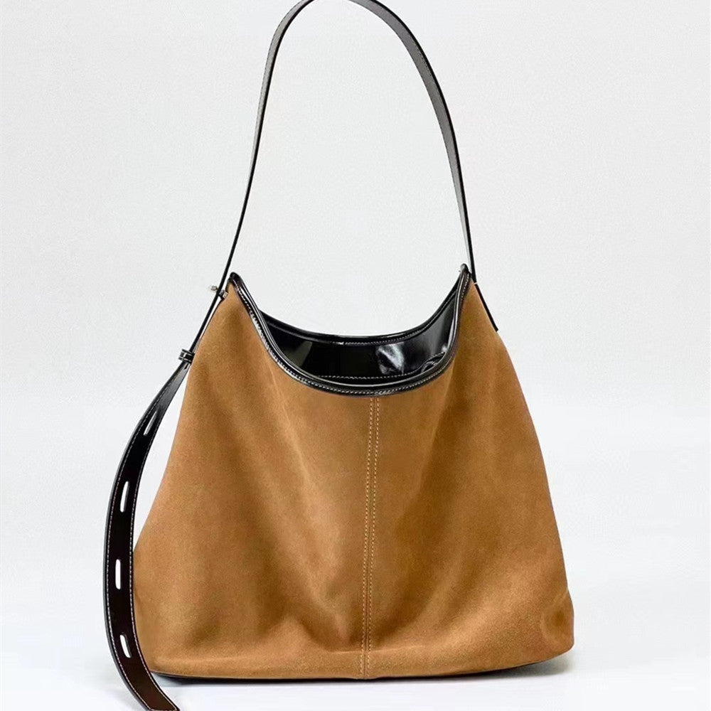 Matte Leather Underarm Commuter Bag
